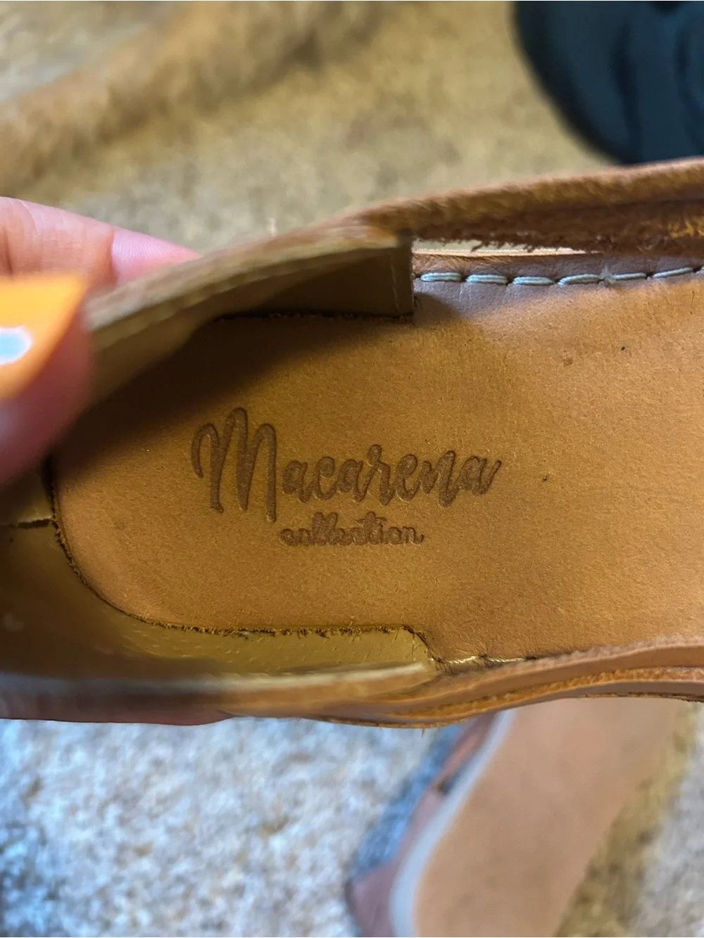 Woven Leather Espadrille Flats in Brown - Women's Comfort Slip-Ons